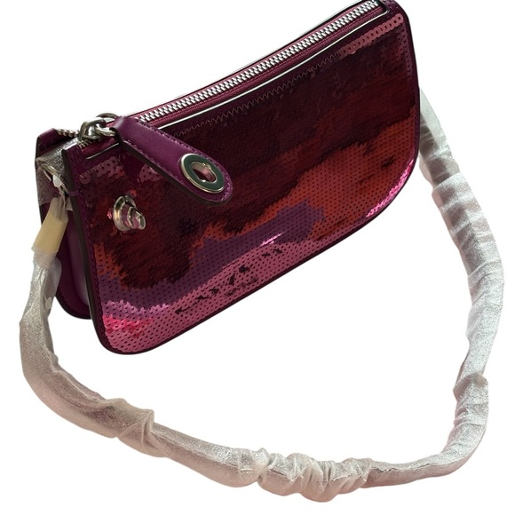 Coach Pink Clutch with Metallic Accents - Picture 4 of 15